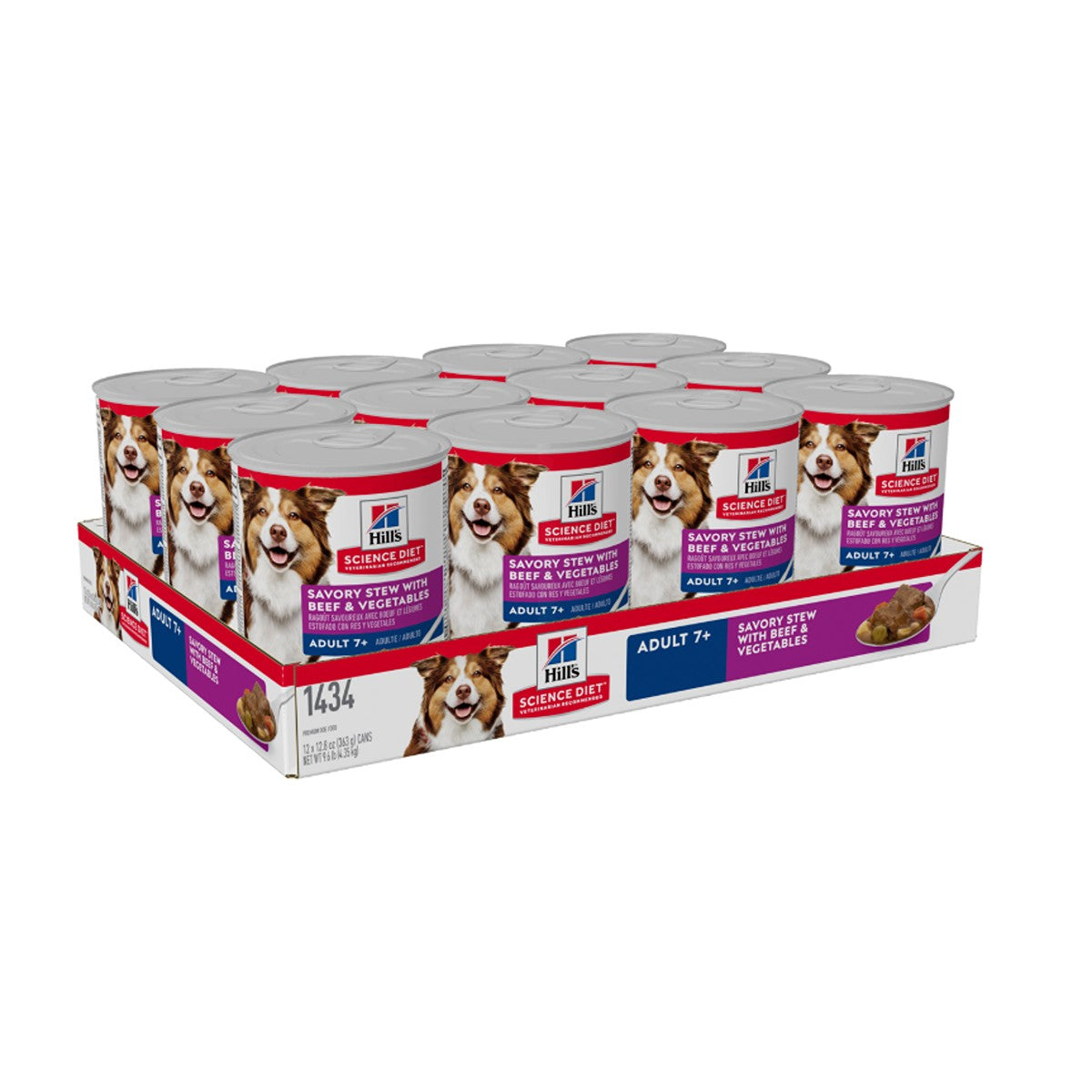 Hill's Science Diet Adult 7+ Savory Stew Beef & Vegetables Canned Wet Dog Food