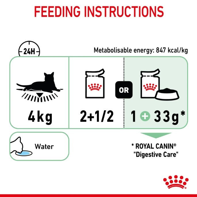 Royal Canin Digestive Care in Gravy Wet Cat Food