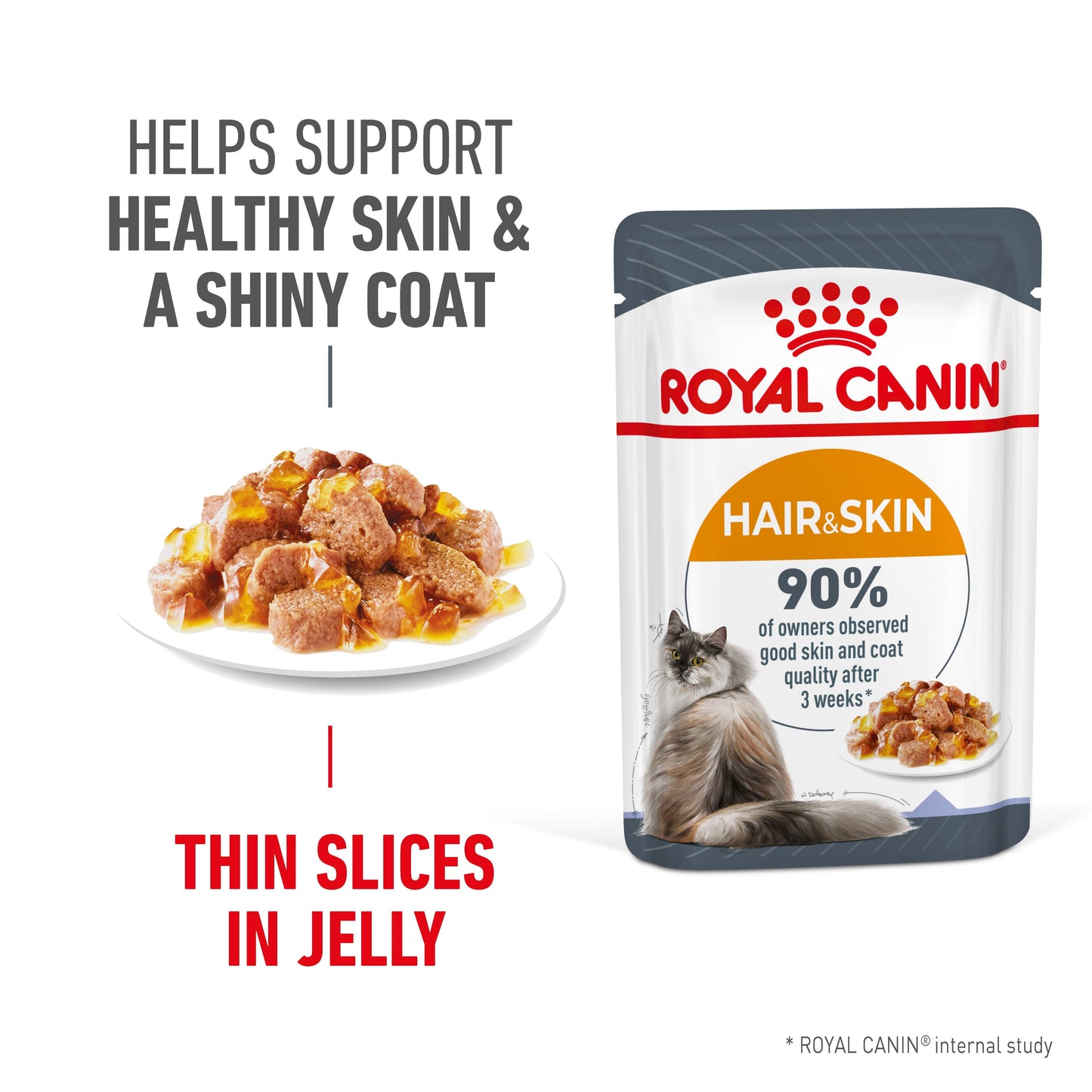 Royal Canin Hair & Skin Care Jelly Wet Cat Food