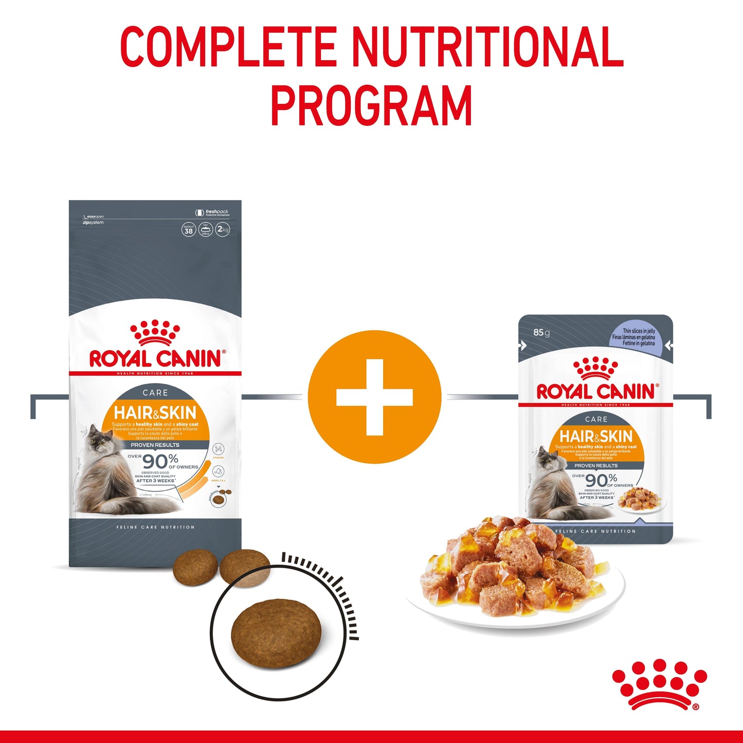 Royal Canin Hair & Skin Care Jelly Wet Cat Food