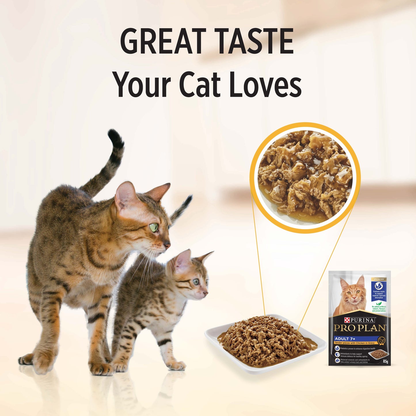 Pro Plan Adult 7+ Chicken in Gravy Wet Cat Food