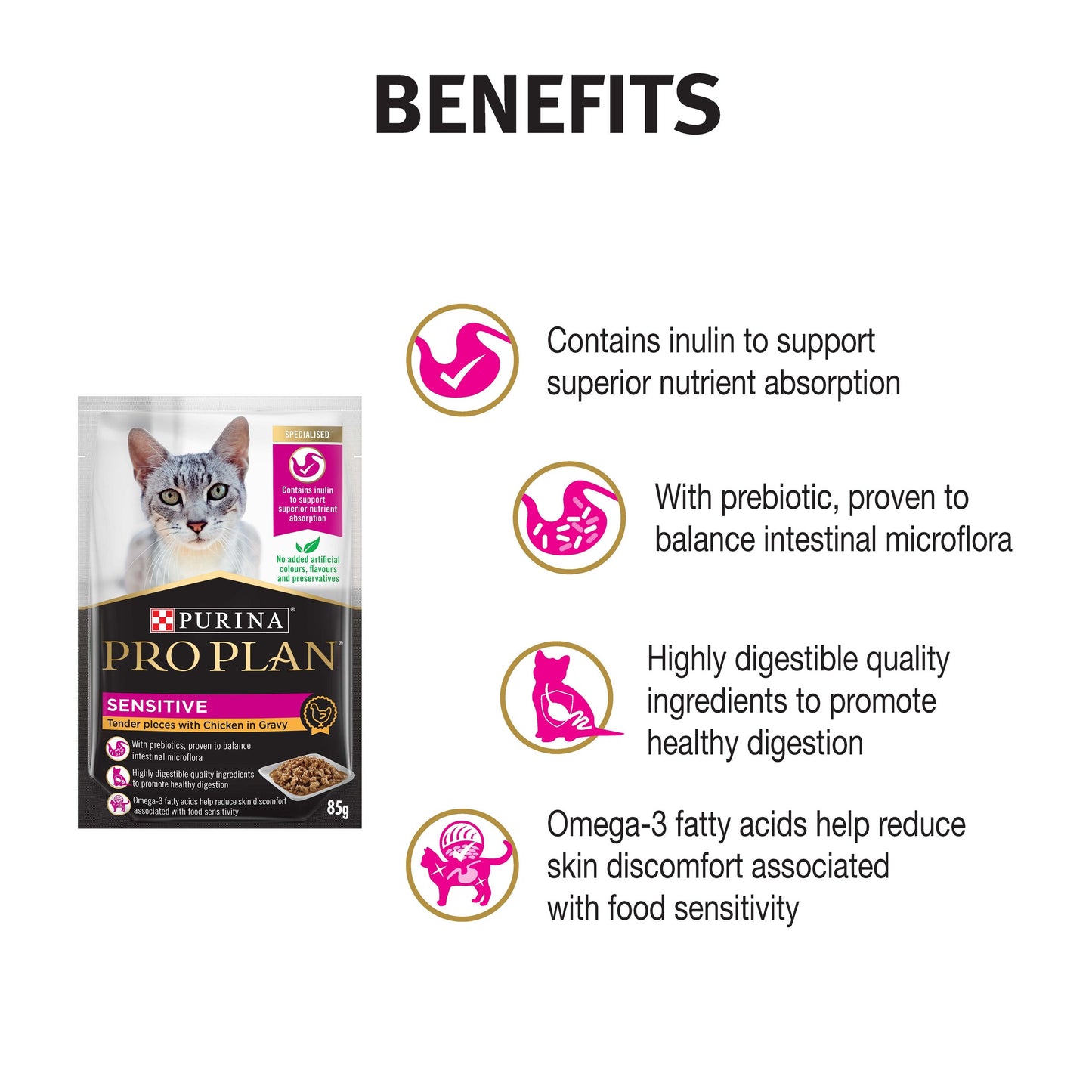 Pro Plan Sensitive Chicken in Gravy Wet Cat Food