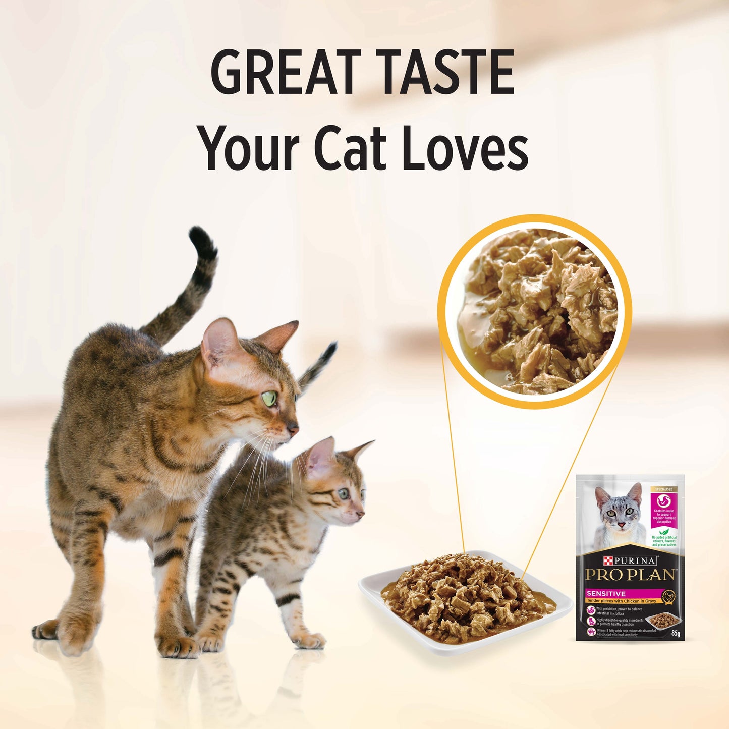 Pro Plan Sensitive Chicken in Gravy Wet Cat Food