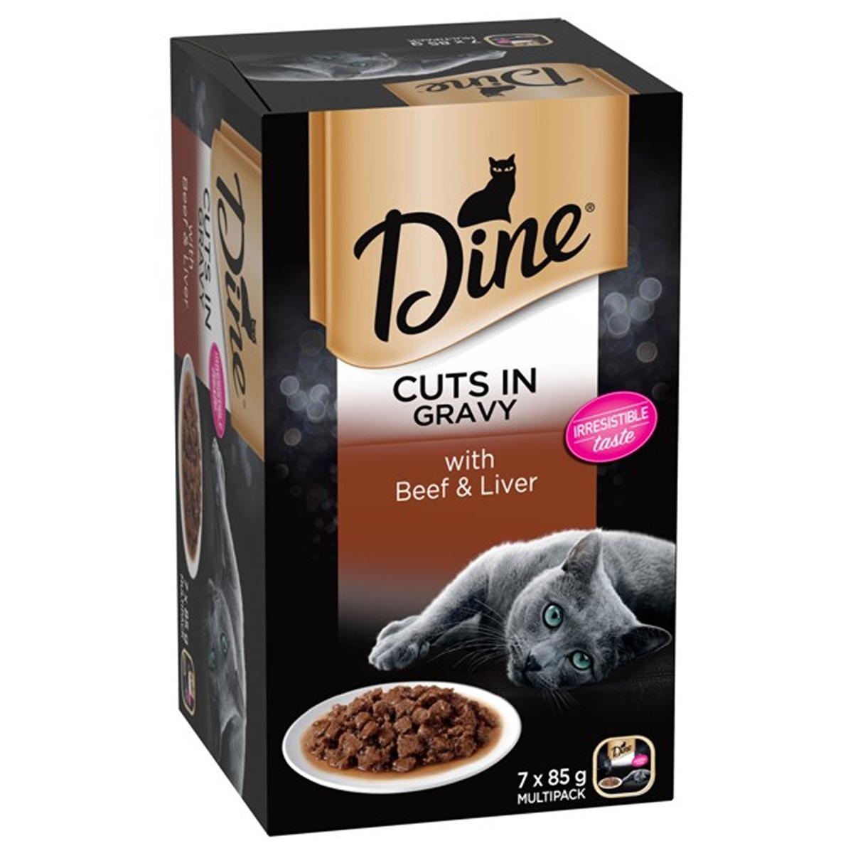 Dine Cuts In Gravy With Beef & Liver Wet Cat Food