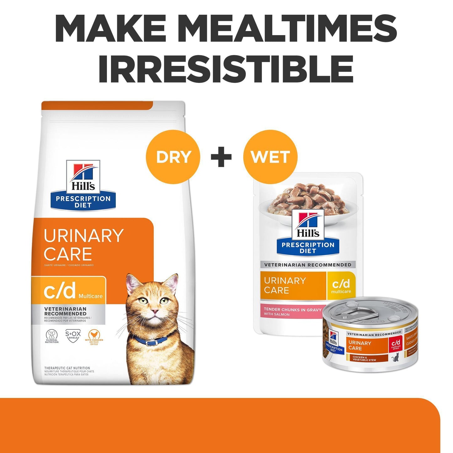 Hill's Prescription Diet c/d Urinay Care Chicken Wet Cat Food Pouches