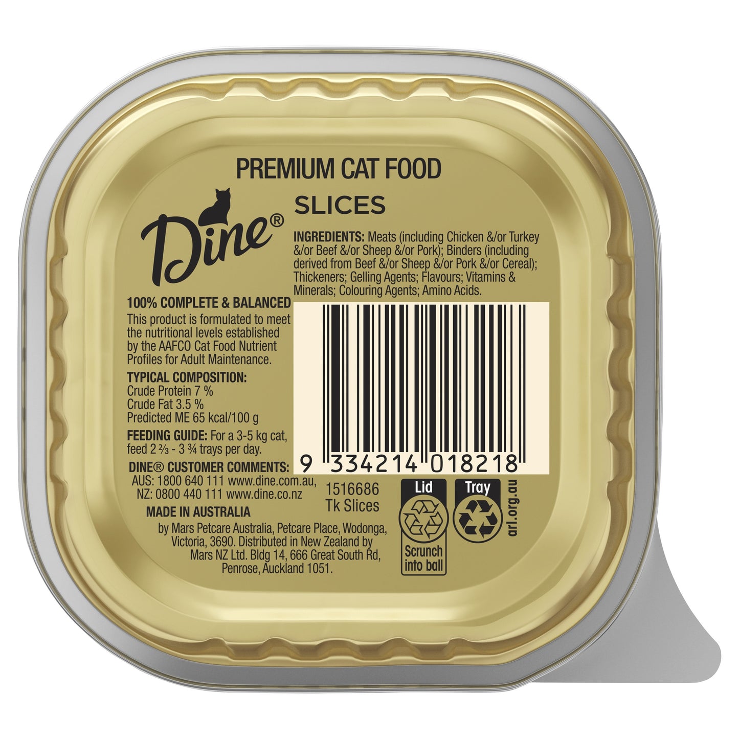 Dine Slices With Tender Turkey Wet Cat Food