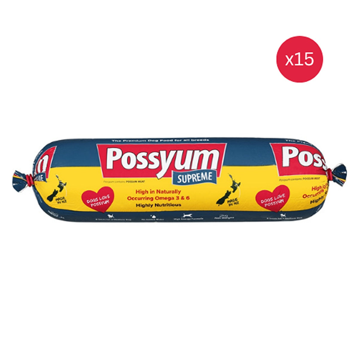Possyum Supreme Dog Roll 750g