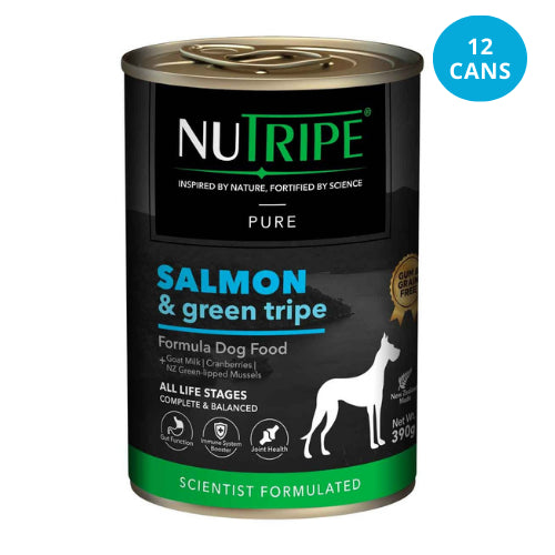 NUTRIPE Pure Gum-Free Salmon & Green Tripe Wet Dog Food